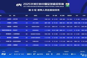 开云体育网页版入口-中超裁判安排：京鲁大战主裁唐顺齐VAR麦麦提江 李海新吹海港蓉城