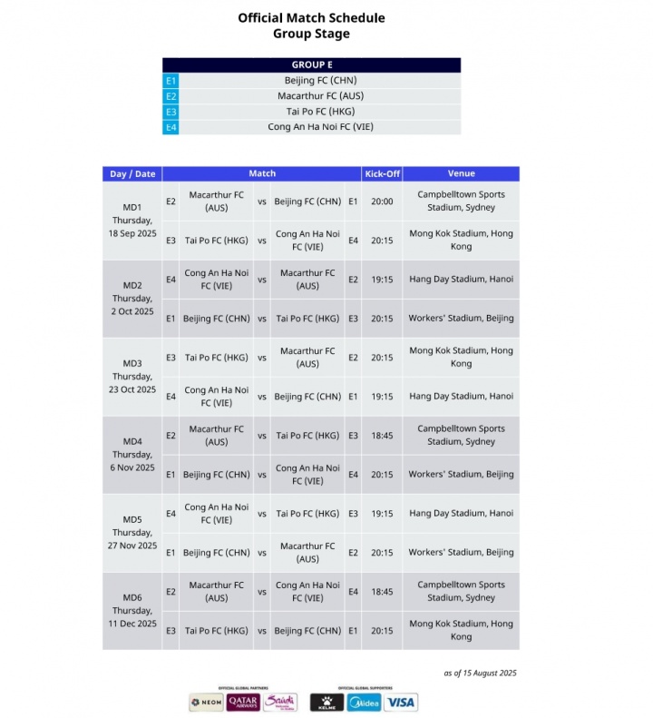 国安亚冠首轮主客场对调，远赴澳大利亚征战，三日后回归迎战海港