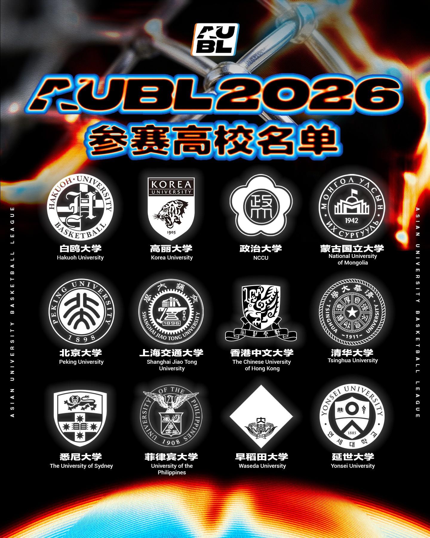 开云体育网页版入口-AUBL公布2026赛季名单：北大、清华、上交在列，香港中文入选
